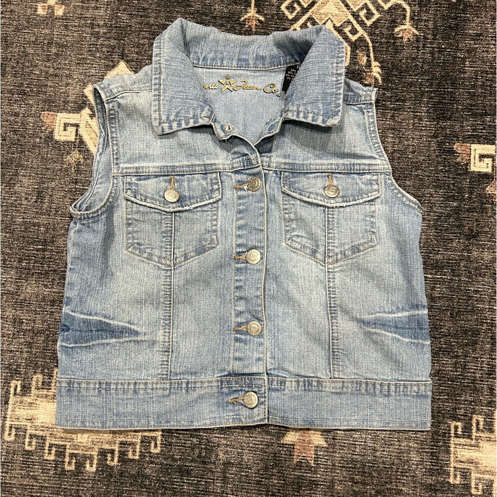 Arizona Jean Co Y2K Light Washed Denim Vest